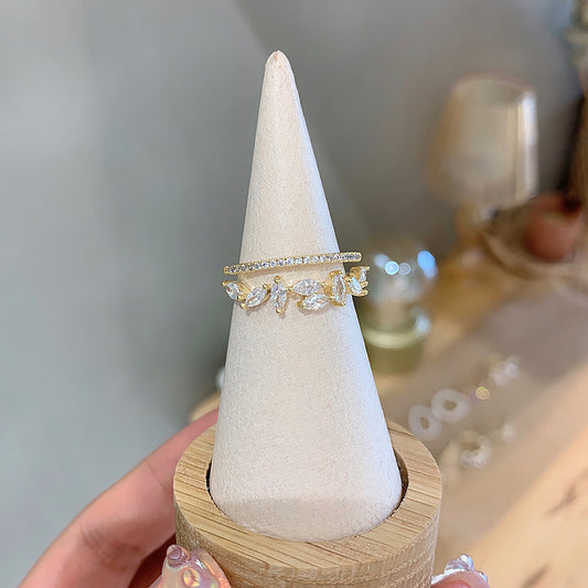 Adjustable Open Band Ring – Minimalist Gold Finish