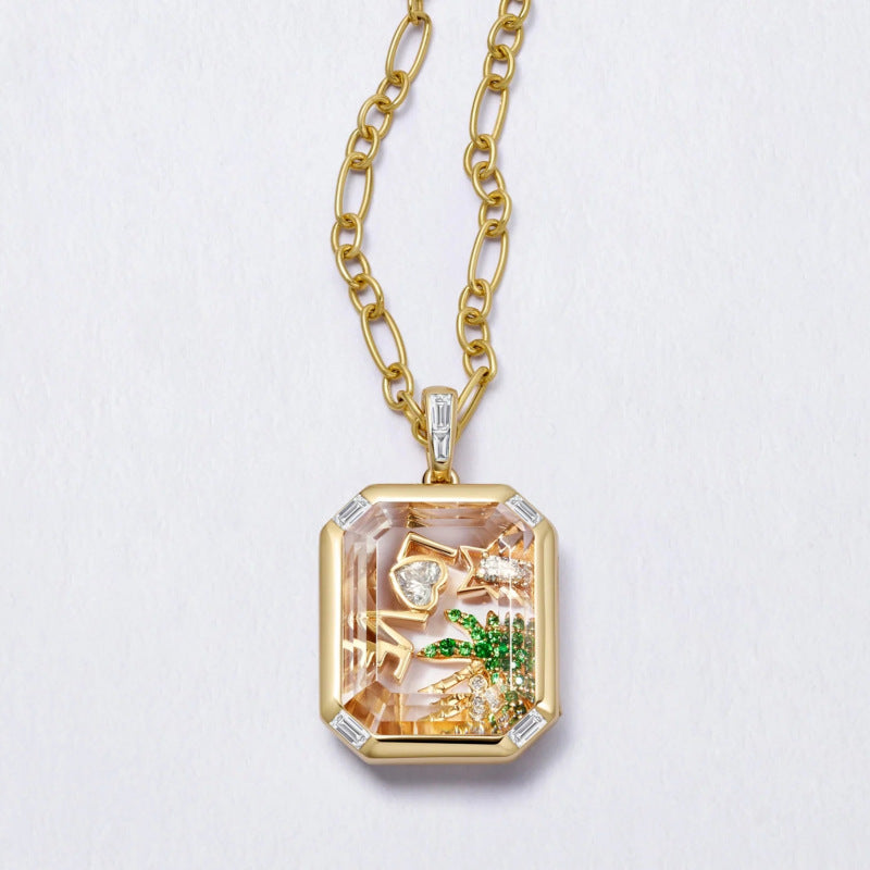 Transparent Glass Necklace