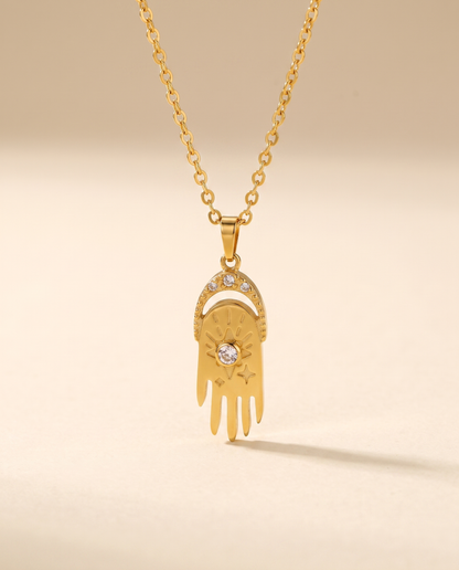 Oval Diamond Drop Necklace — a close view of the necklace's detail and finish.
