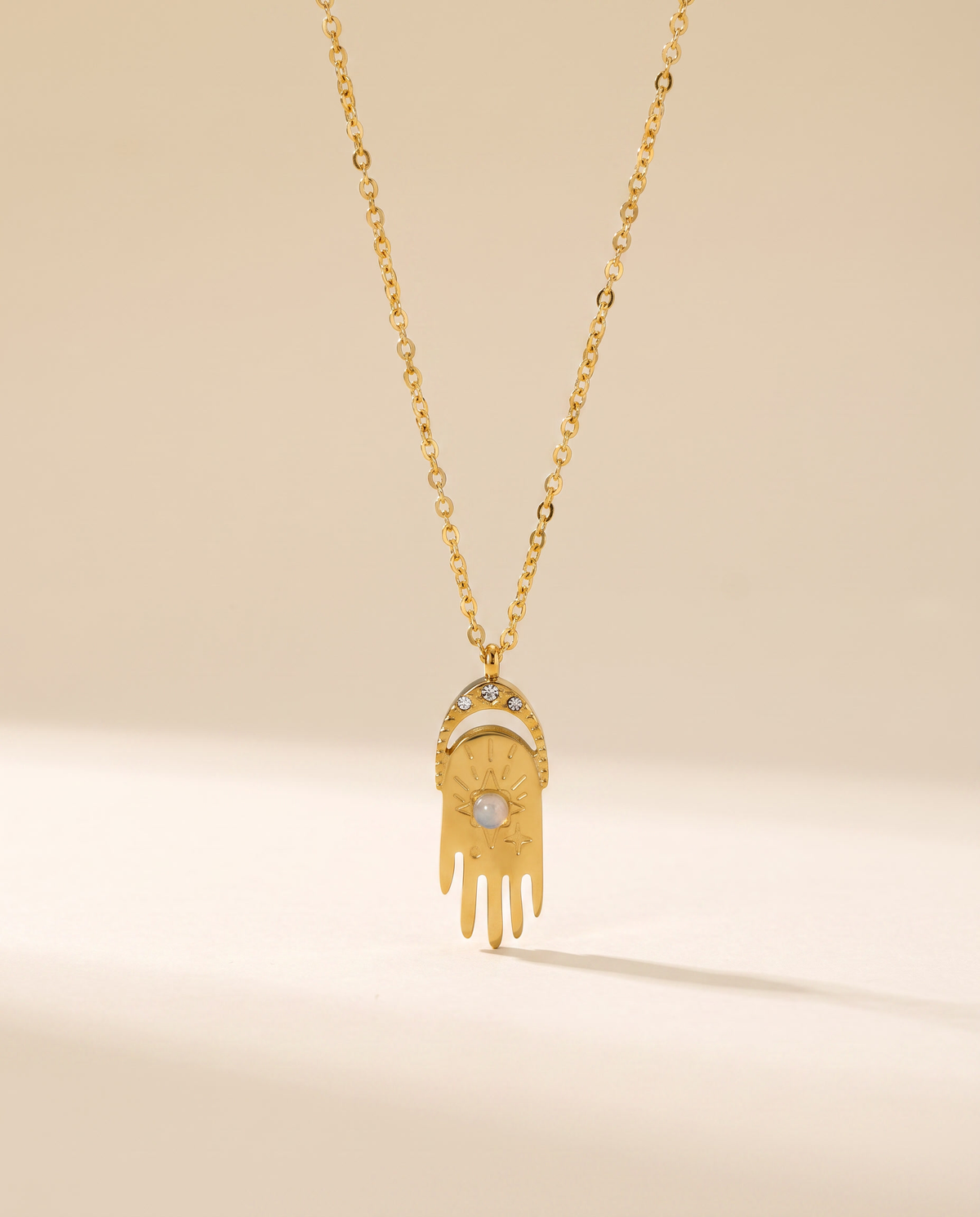 Oval Diamond Drop Necklace, view 2 of 3.