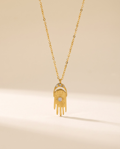Oval Diamond Drop Necklace, view 2 of 3.
