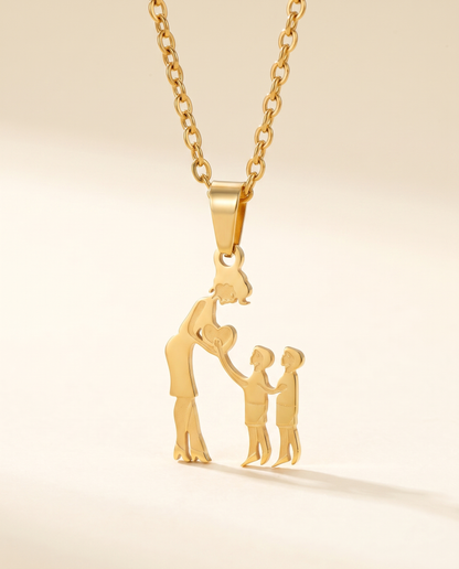 Family Silhouette Necklace, view 8 of 12.