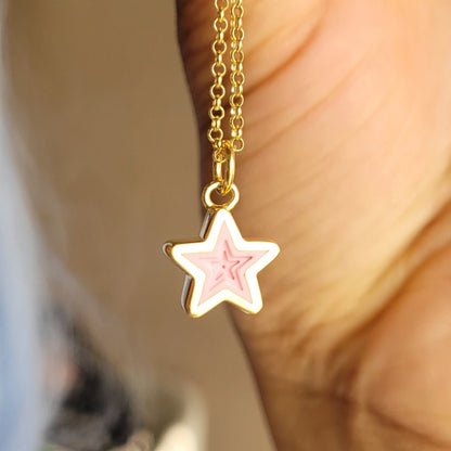 The Heart Star Triangle Necklace