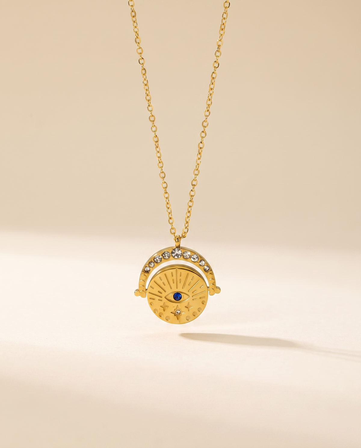 Oval Diamond Drop Necklace, view 3 of 3.