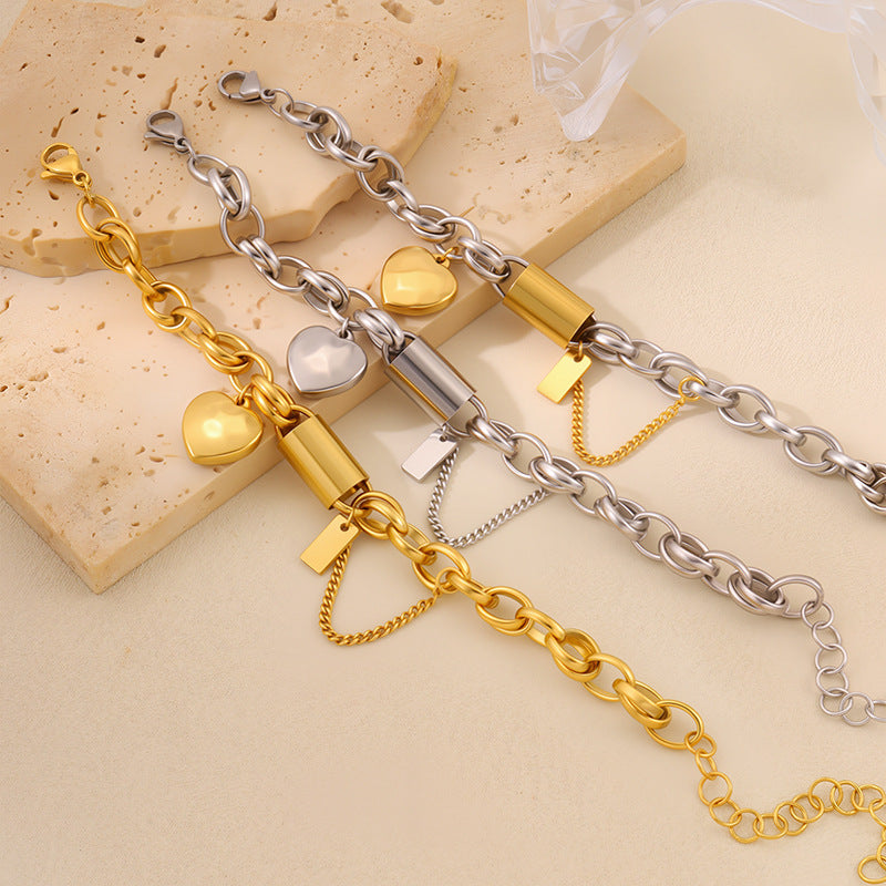 Heart Pendant Bracelet & Necklace