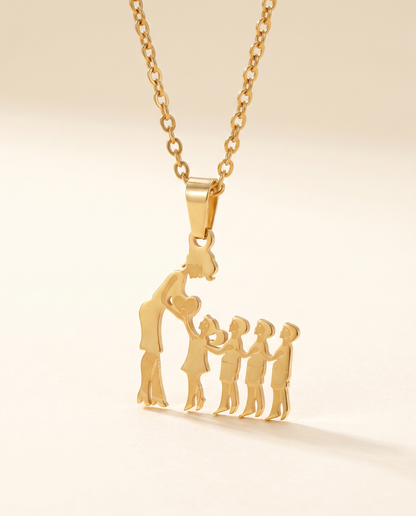 Family Silhouette Necklace, view 4 of 12.