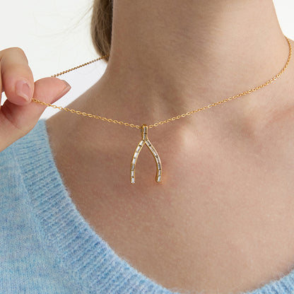 Wishbone Necklace or Earrings