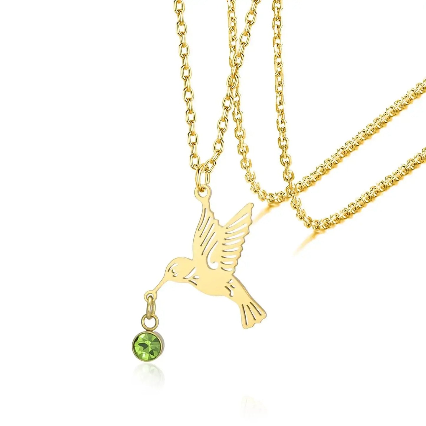 The Hummingbird Birthstone Necklace
