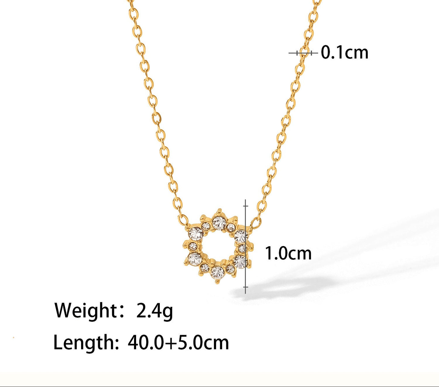 Geometric Ring Pendant Necklace