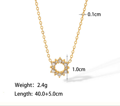 Geometric Ring Pendant Necklace