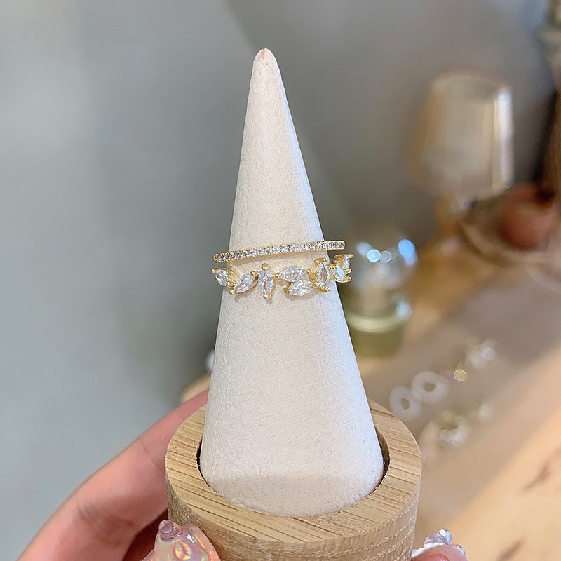 Adjustable Open Band Ring – Minimalist Gold Finish