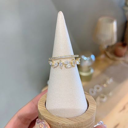 Adjustable Open Band Ring – Minimalist Gold Finish