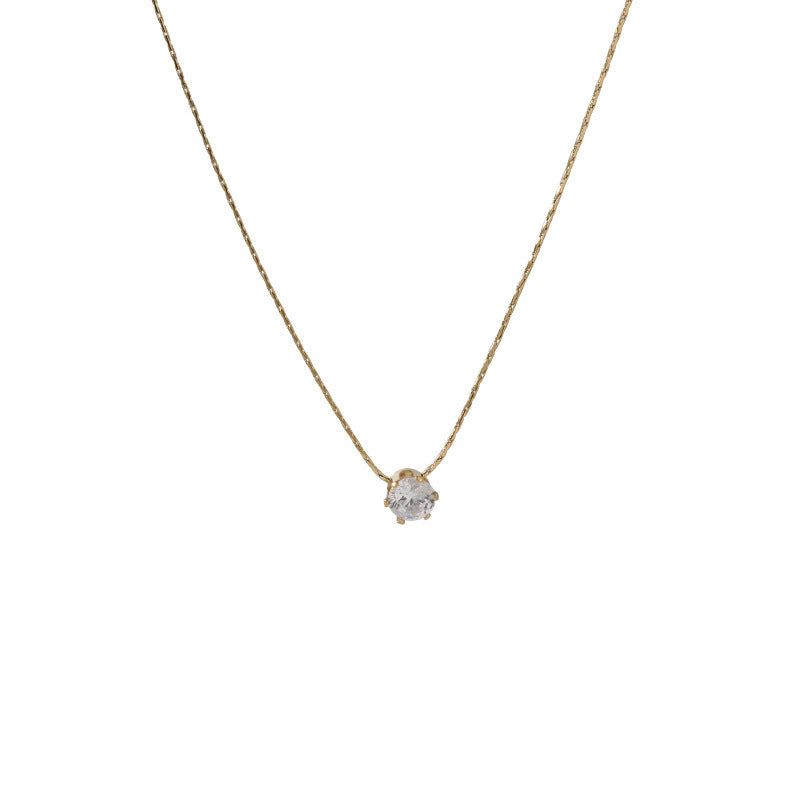 Solitaire Geometric Necklace