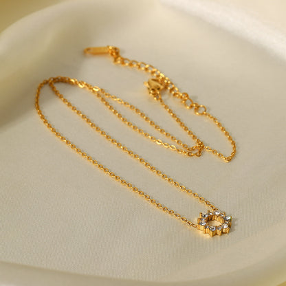 Geometric Ring Pendant Necklace