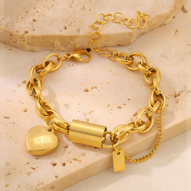 Heart Pendant Bracelet & Necklace