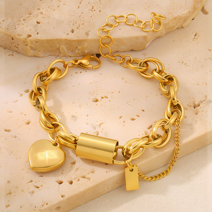 Heart Pendant Bracelet & Necklace