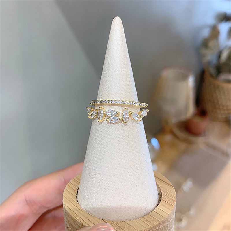 Adjustable Open Band Ring – Minimalist Gold Finish