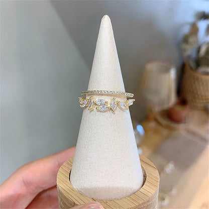 Adjustable Open Band Ring – Minimalist Gold Finish