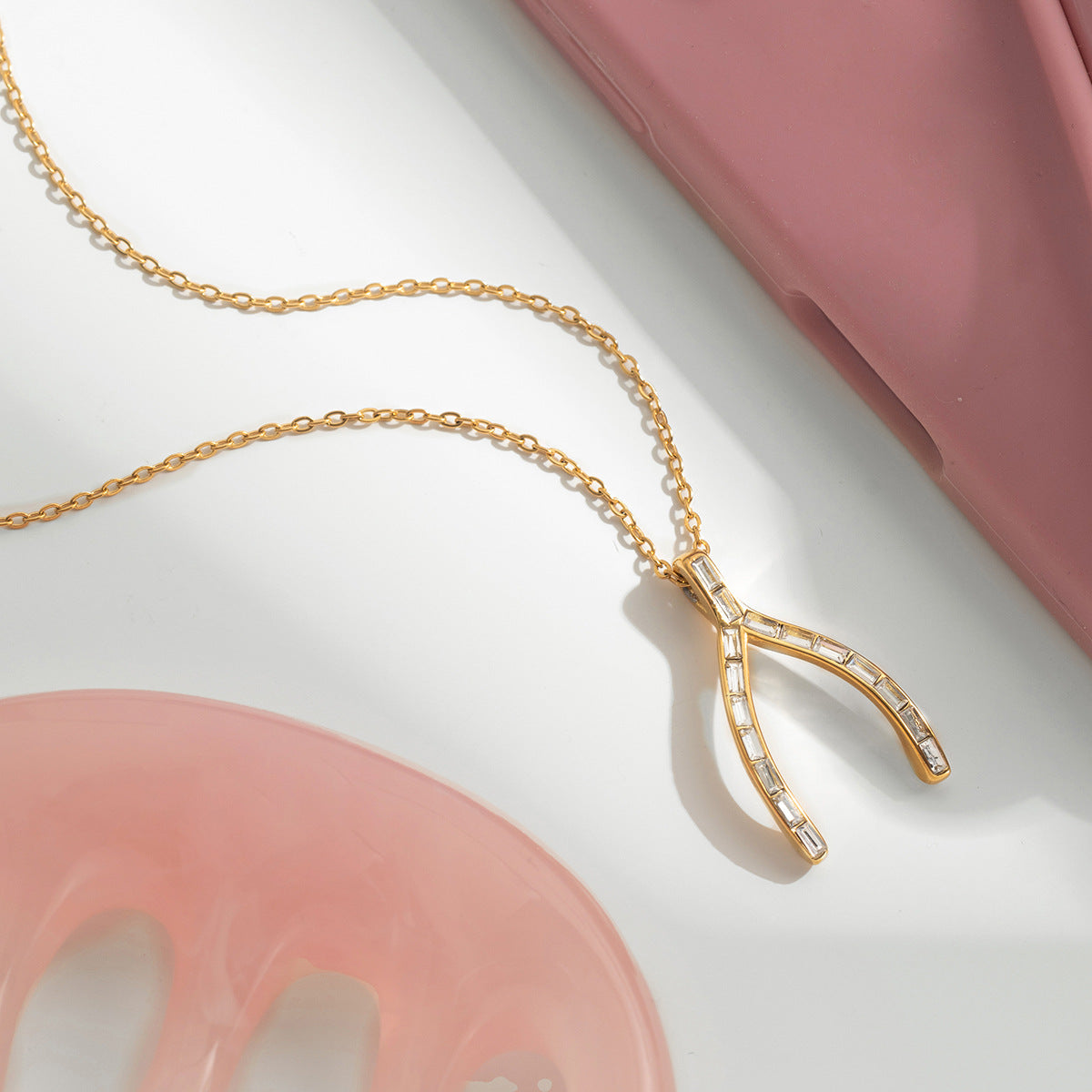 Wishbone Necklace or Earrings