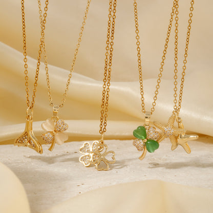 Inlaid Pendant Necklace