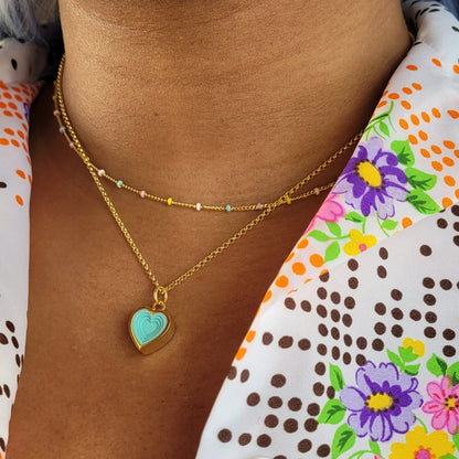 The Heart Star Triangle Necklace