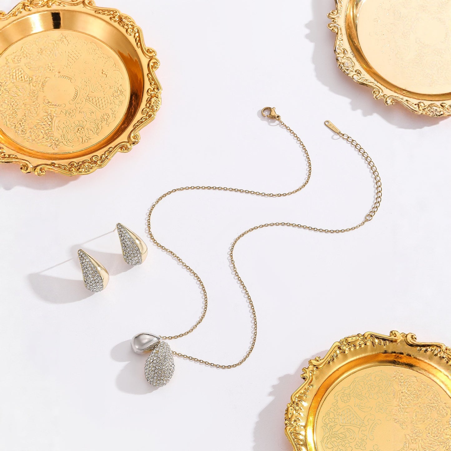 Droplet Necklace & Earring Set