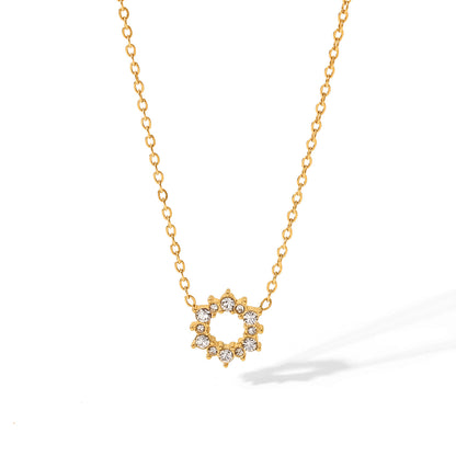 Geometric Ring Pendant Necklace