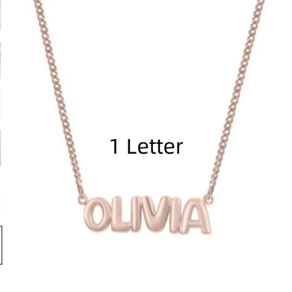 Personalized 3D Bubble Name Necklace