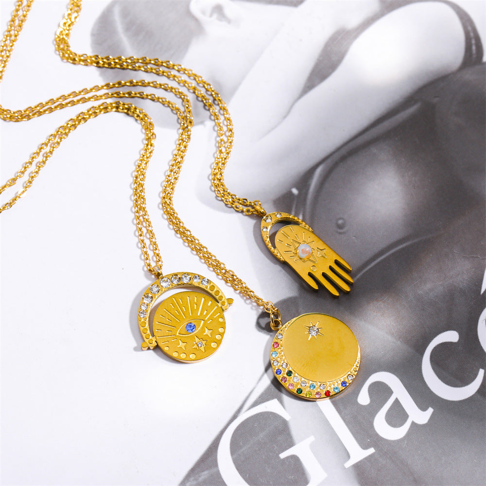 Oval Diamond Drop Necklace