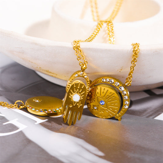Oval Diamond Drop Necklace