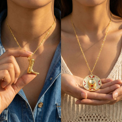 The Cowboy Boots & Hat Necklace