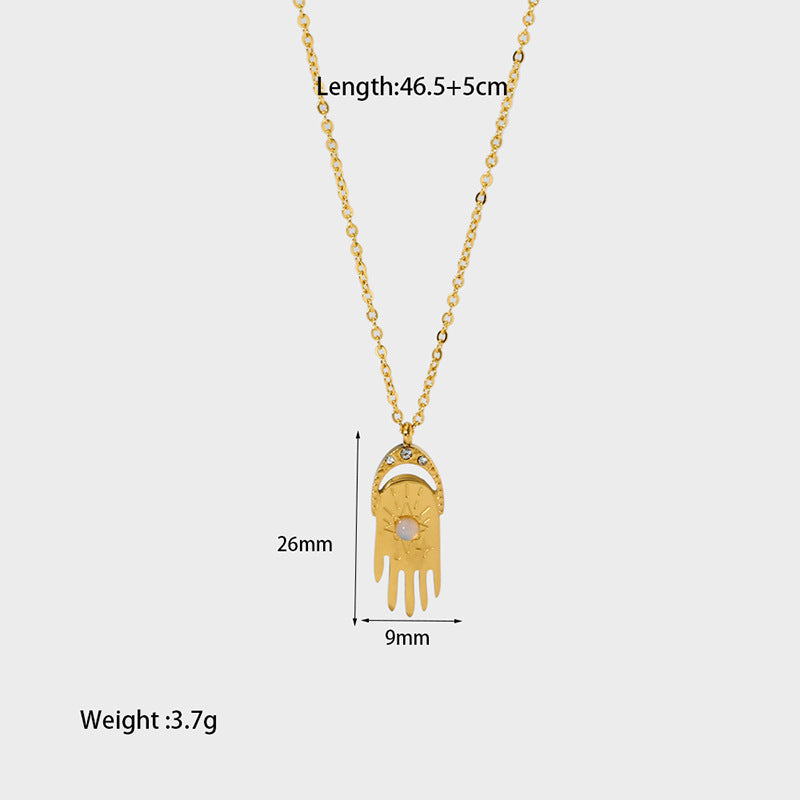 Oval Diamond Drop Necklace