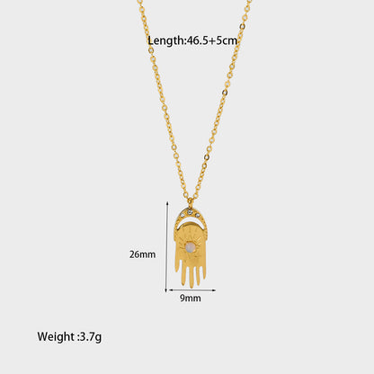 Oval Diamond Drop Necklace