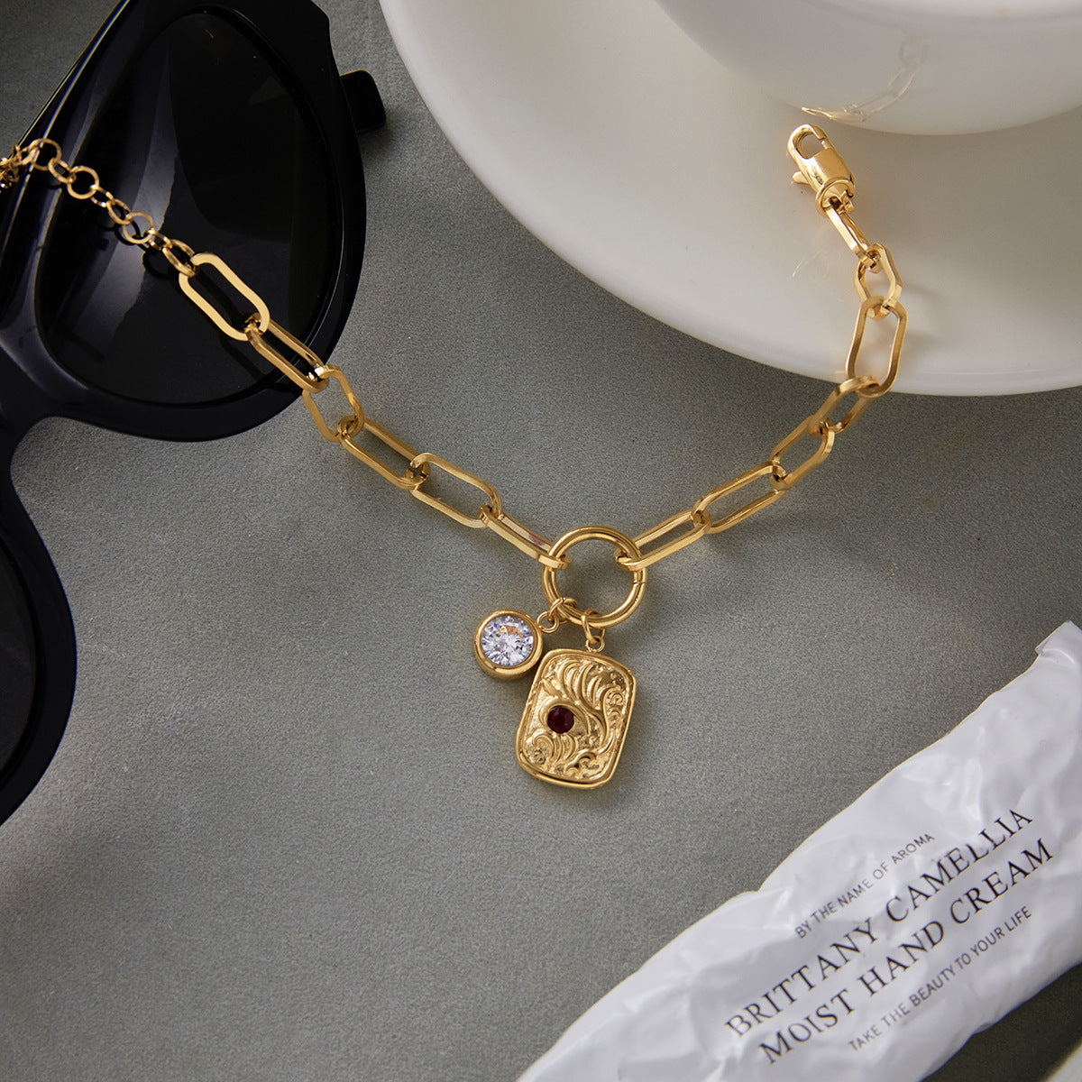 Zircon Necklace, Earrings & Bracelet