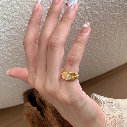 Hexagram Point Diamond Ring