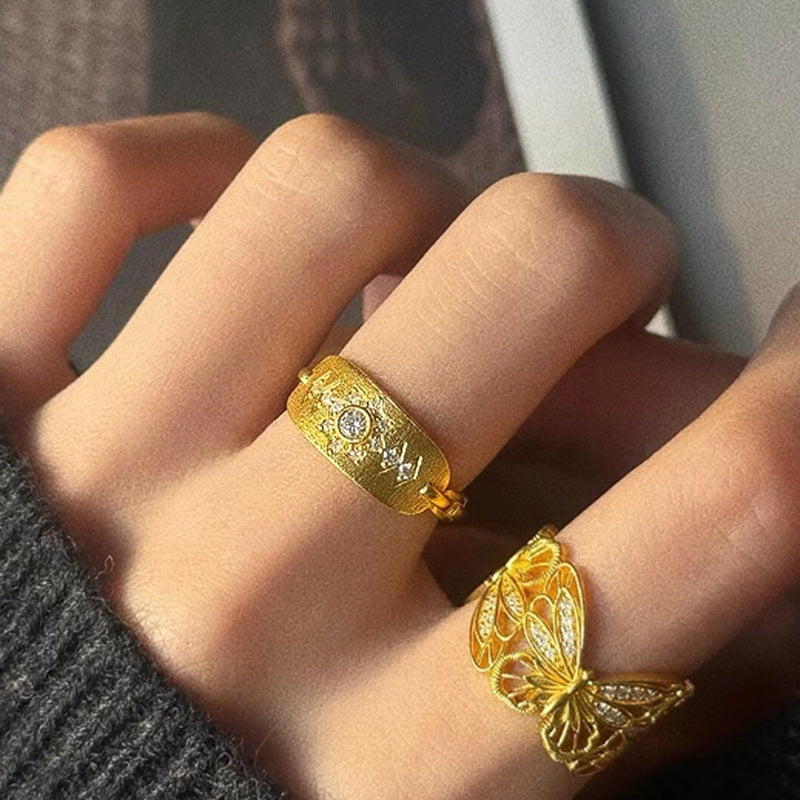 Hexagram Point Diamond Ring