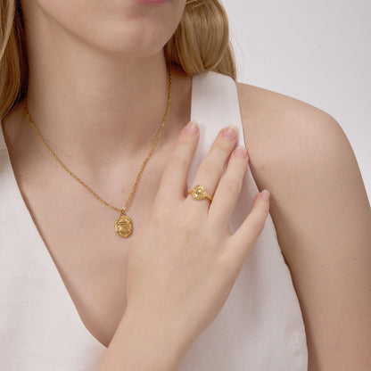 Ladybug Coin Ring & Necklace