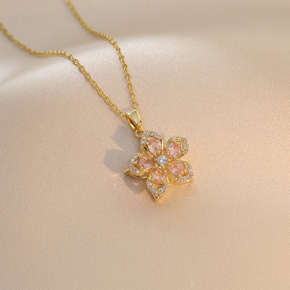 Rotatable Flower Necklace