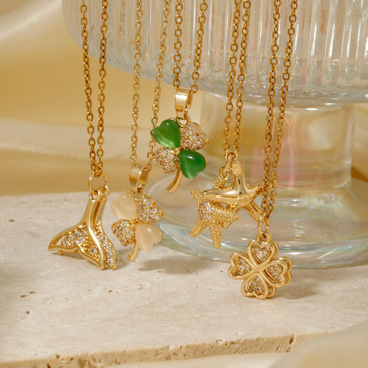 Inlaid Pendant Necklace