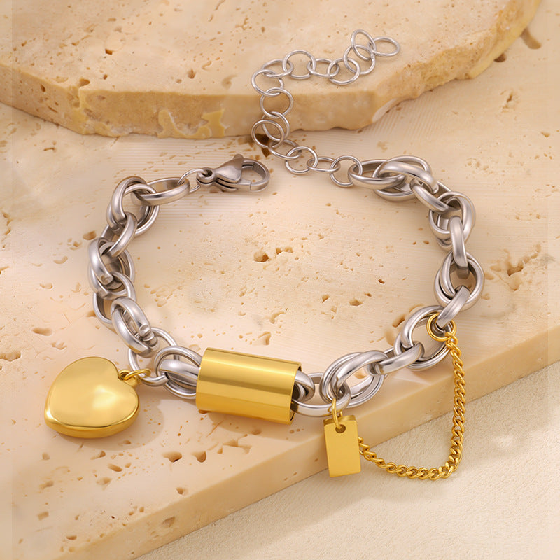 Heart Pendant Bracelet & Necklace