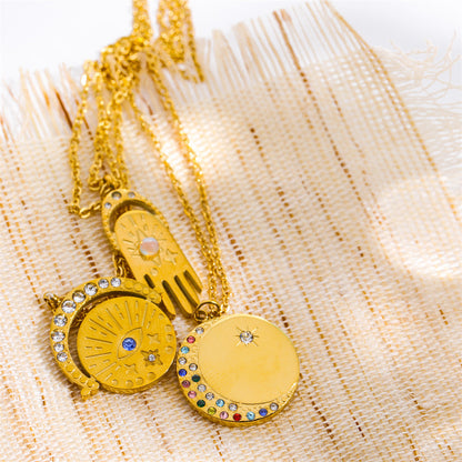 Oval Diamond Drop Necklace