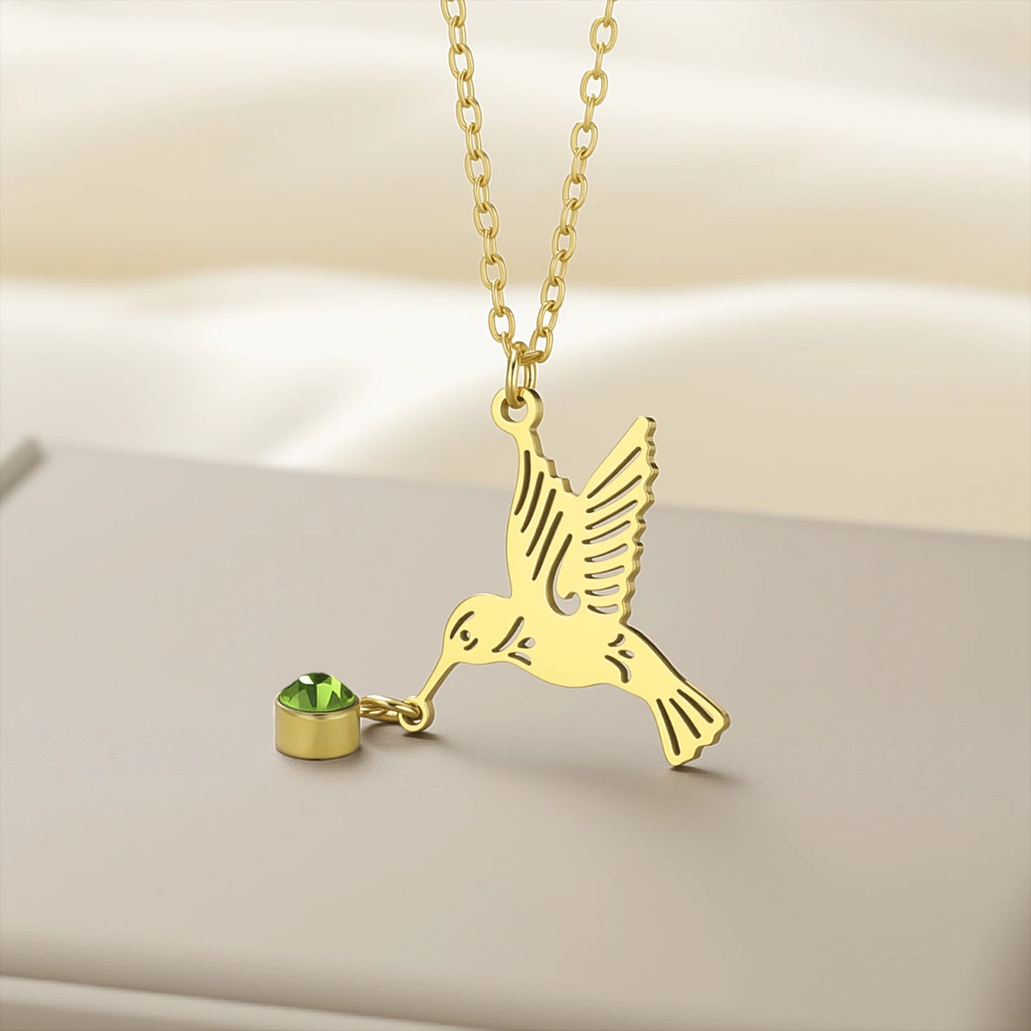 The Hummingbird Birthstone Necklace