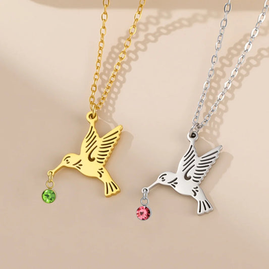 The Hummingbird Birthstone Necklace
