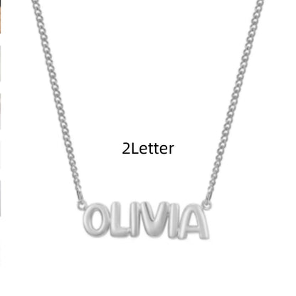 Personalized 3D Bubble Name Necklace