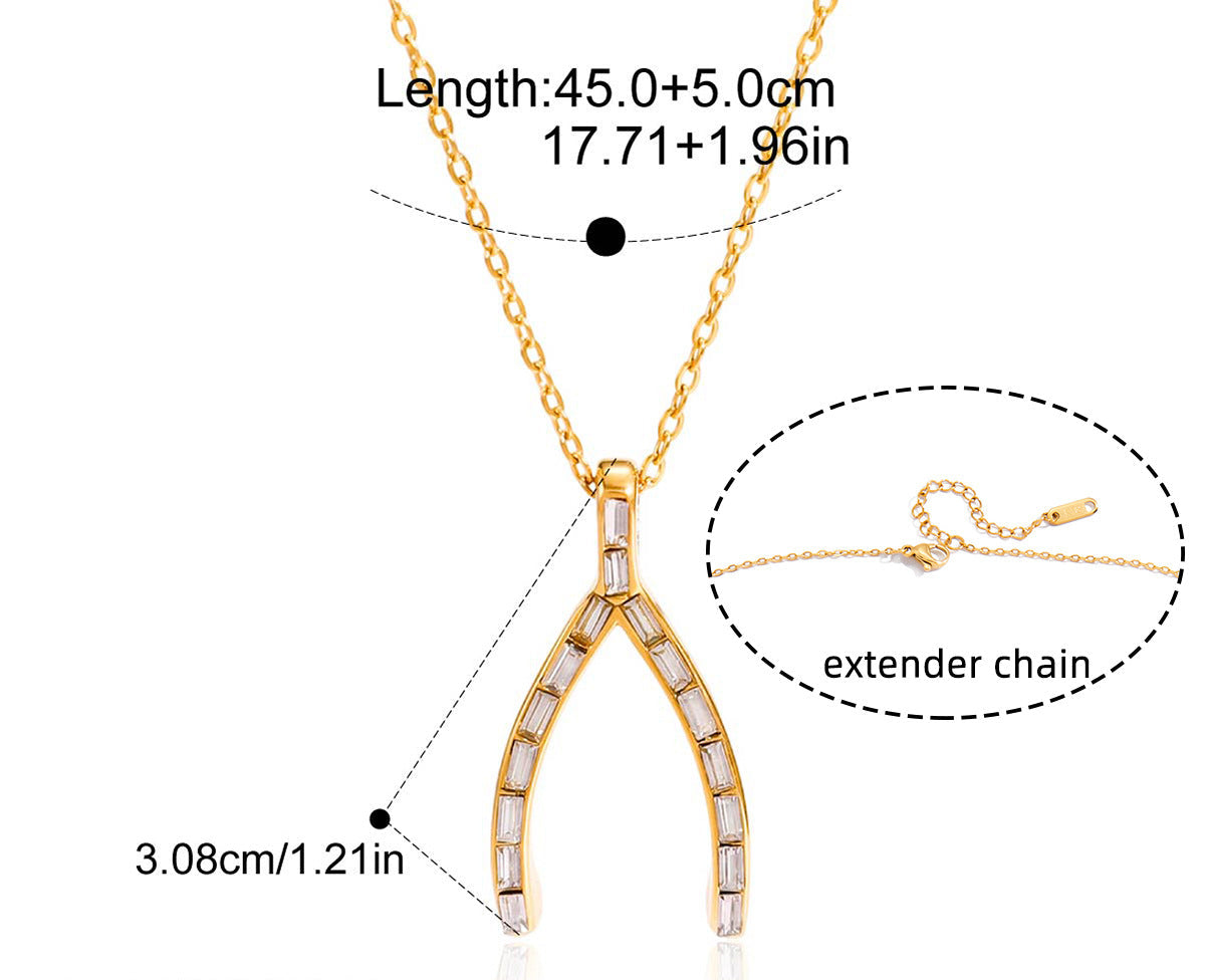 Wishbone Necklace or Earrings