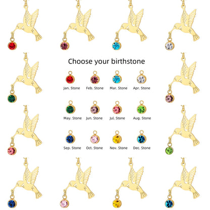 The Hummingbird Birthstone Necklace
