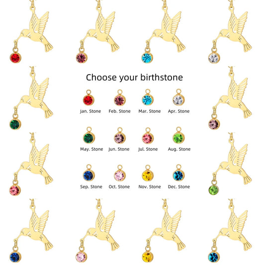 The Hummingbird Birthstone Necklace