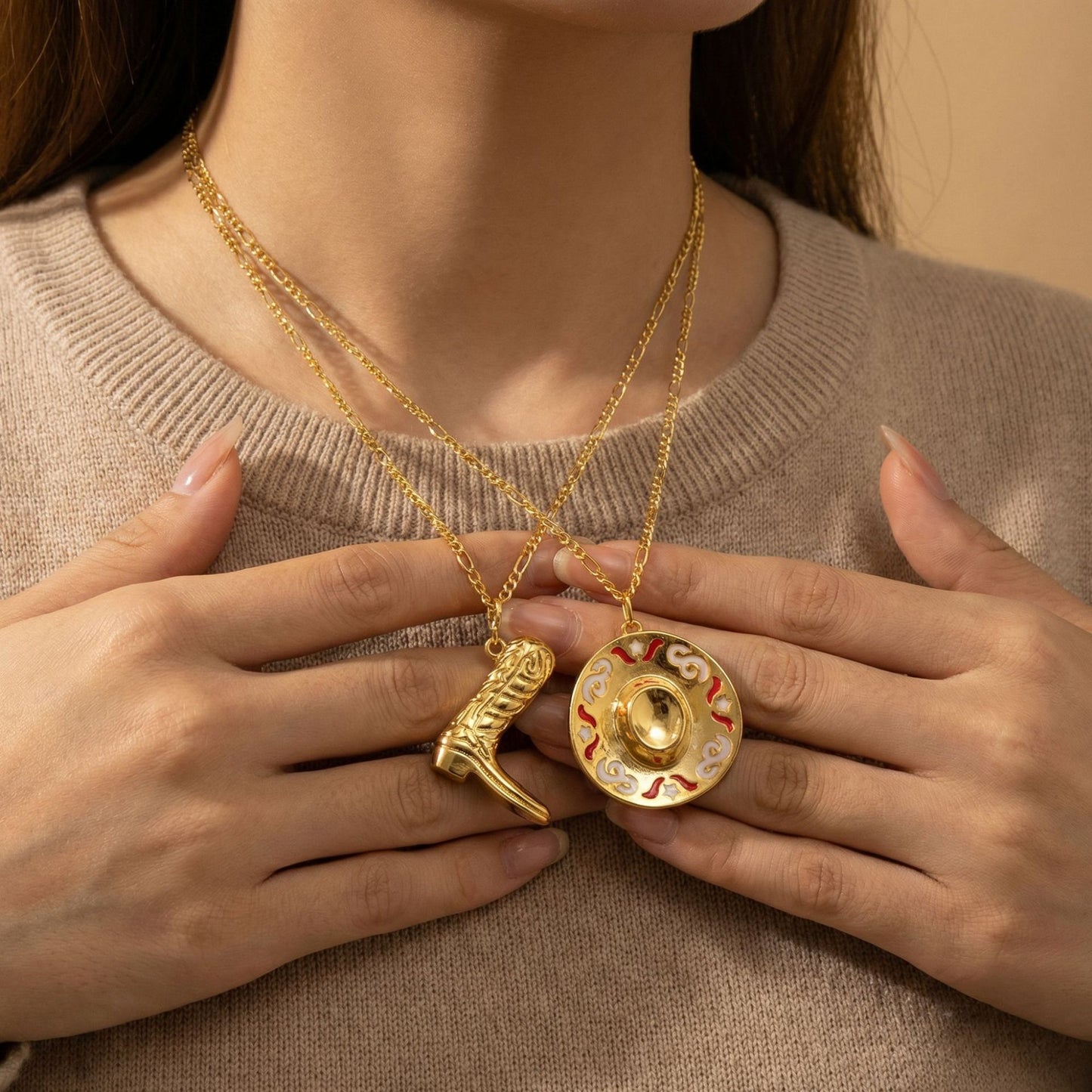 The Cowboy Boots & Hat Necklace