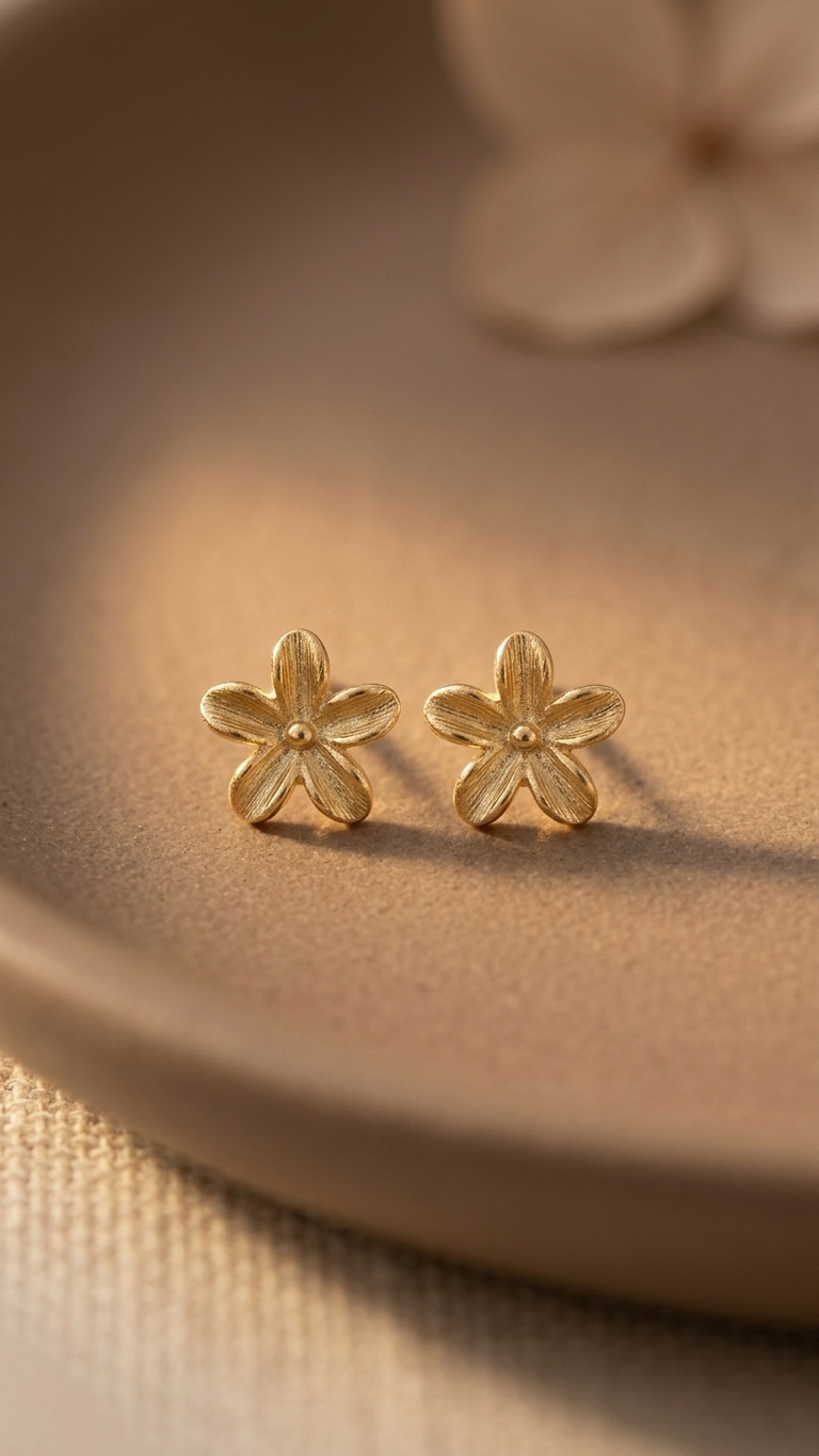 Floral Stud Earrings Set