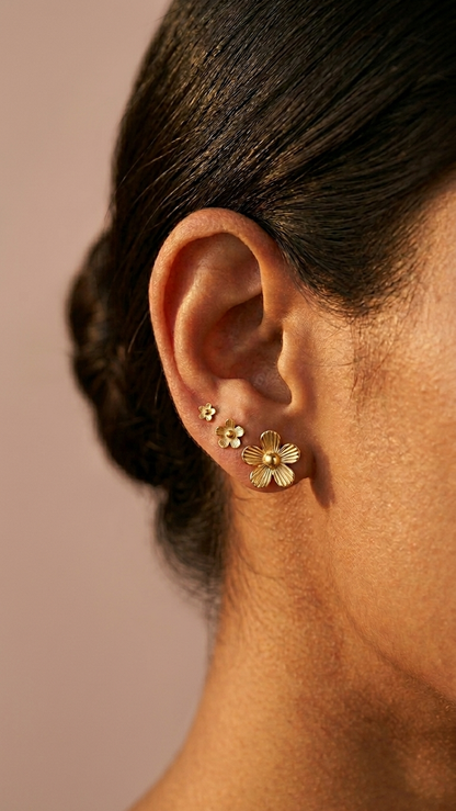 Floral Stud Earrings Set